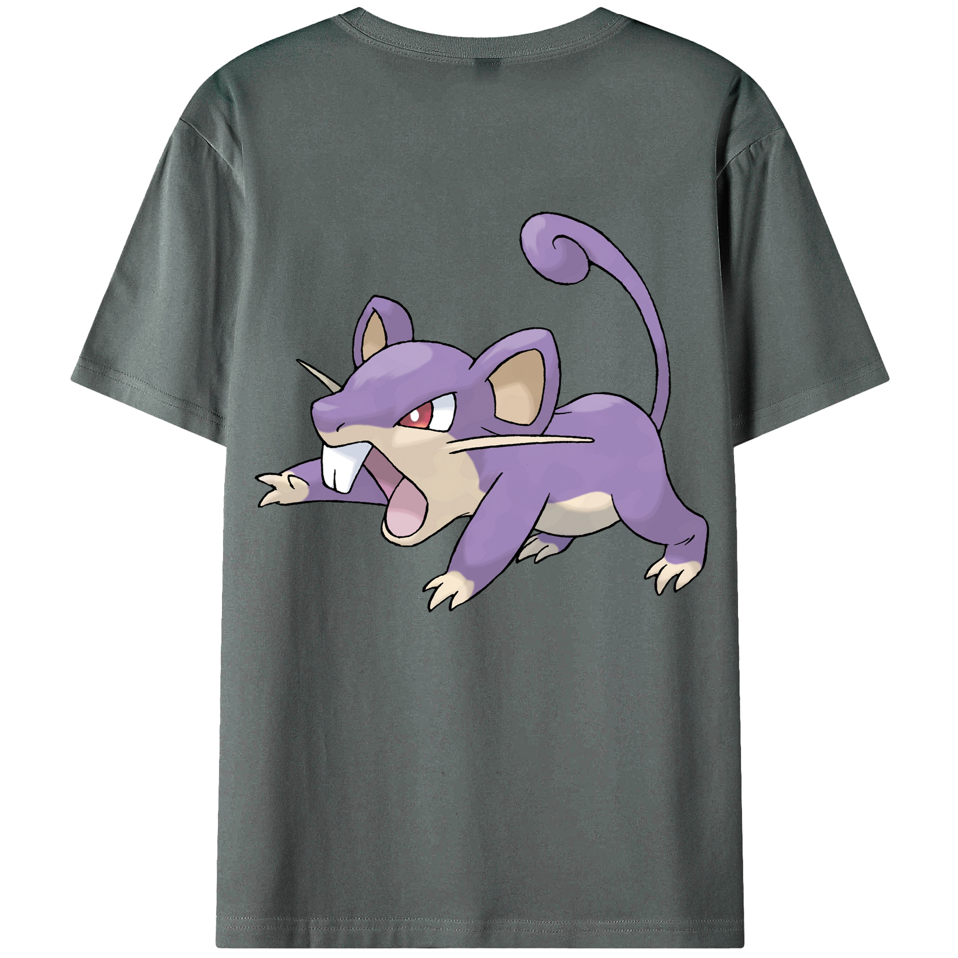 （画像用） ポケットモンスター Pokémon 綿100％ メンズ半袖Tシャツ（バックプリント） 通気性